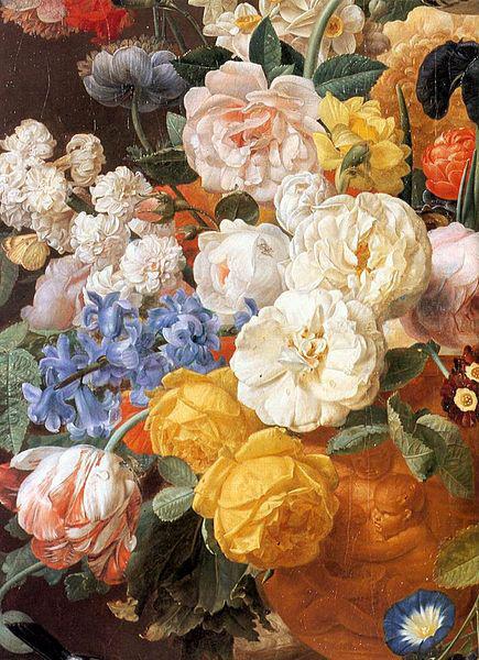 Bouquet of Flowers in a Sculpted Vase (detail), unknow artist